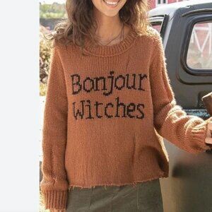 WOODEN SHIPS Long Sleeve BONJOUR WITCHES Sweater Size S/M
